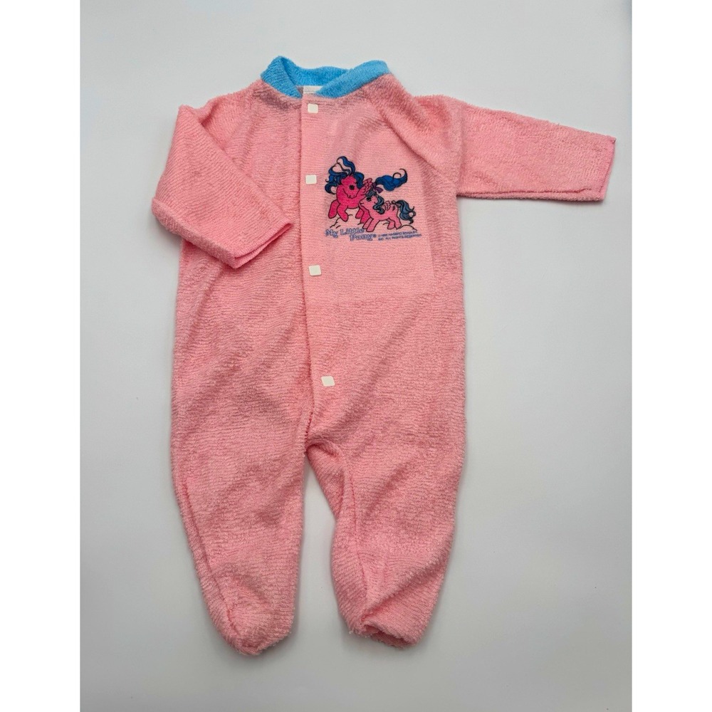 Vintage 1985 My Little Pony G1 Newborn 0-3 Pink Baby Sleeper NWOT Deadstock HTF